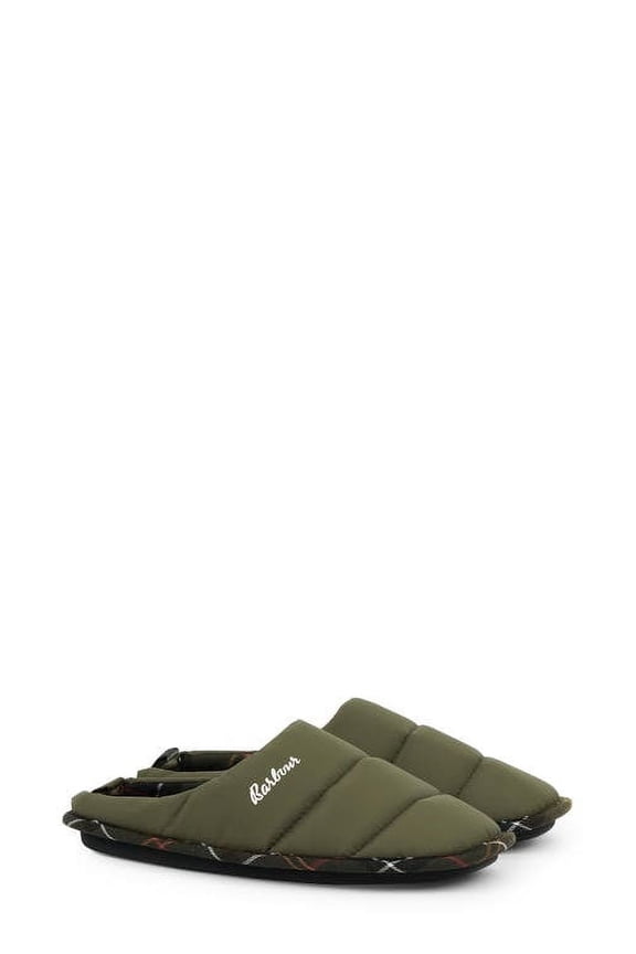 Womens Scottie Quilted Slide Olive 9M
