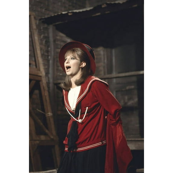Barbra Streisand in Funny Girl singing in red outfit and hat 24x36 Poster