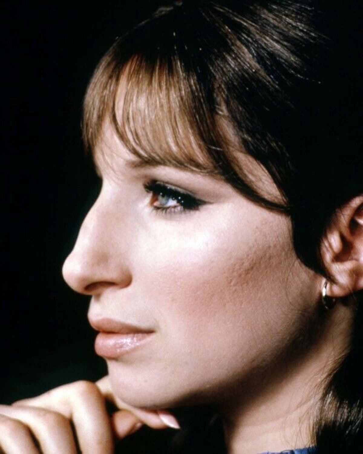 Barbra Streisand superb portrait in profile circa 1968 5x7 inch photo