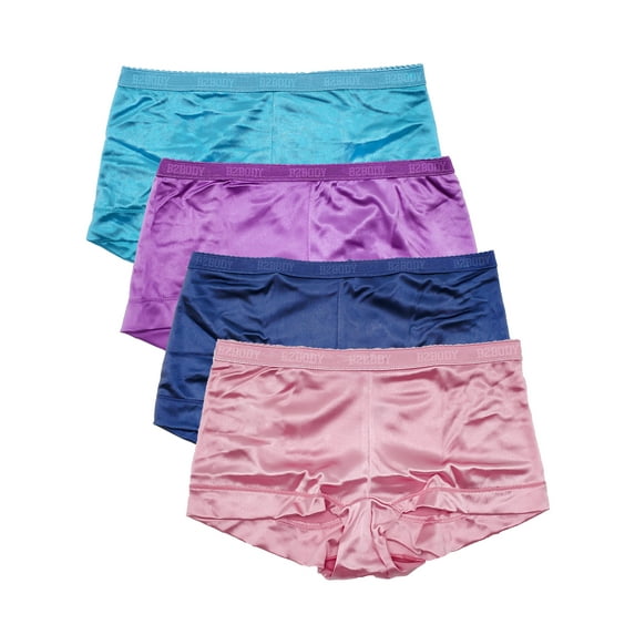 Barbra Women's Panties Silky Sexy Satin Boyshorts Small to Plus Size Multi-Pack