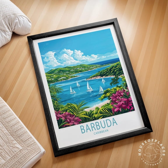 Barbuda Caribbean Scenic Travel Home Decor Unframed Paper Print
