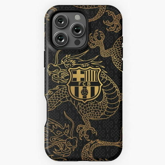 Barca Gold Black Dragons Phone Case for iPhone 16 15 14 13 12 11 Pro Max M890156