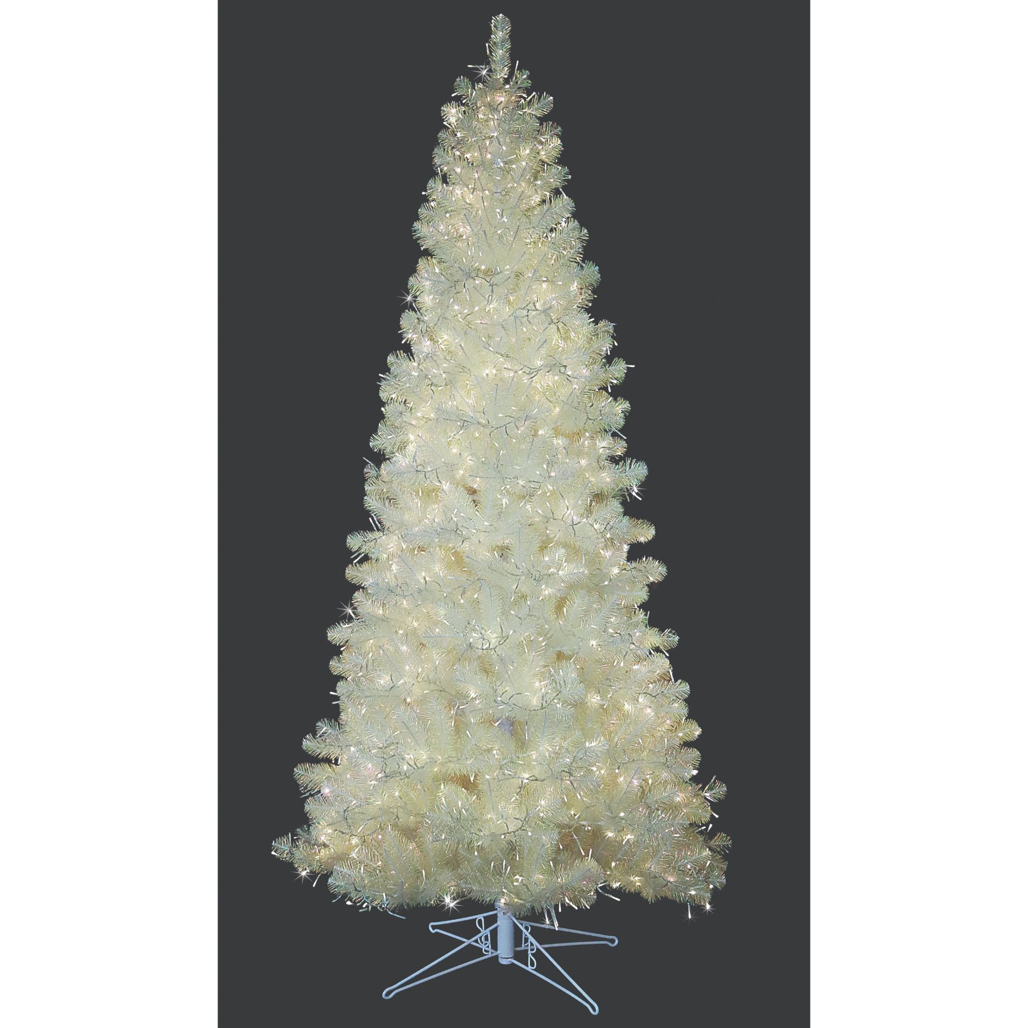 Barcana 9' PreLit Pencil Cluster Artificial Christmas Tree, Iridescent