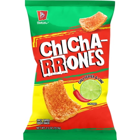 Barcel Chicharrones 2.5 oz Sharing Size Bag, Chili Pepper & Lime Puffed Wheat Snack