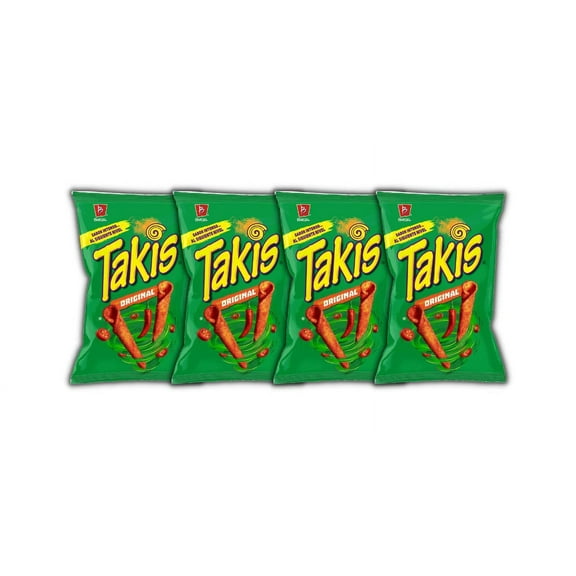 Barcel Takis Original Flavored Chips Box of 4 Original 70g each