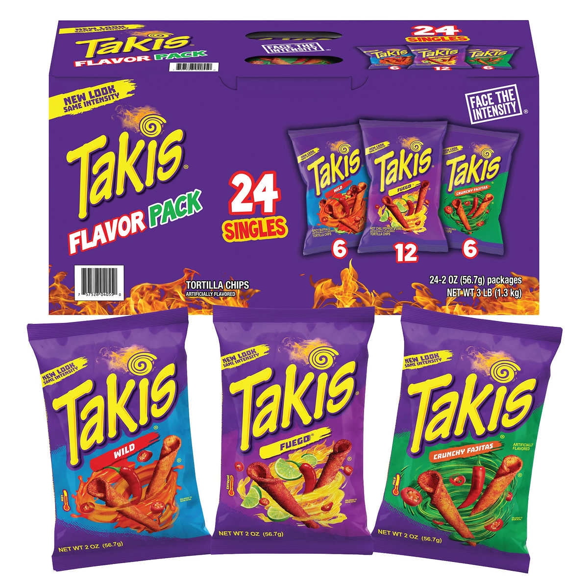 Barcel Takis Tortilla Chips Flavor Pack, 2 oz, 24count