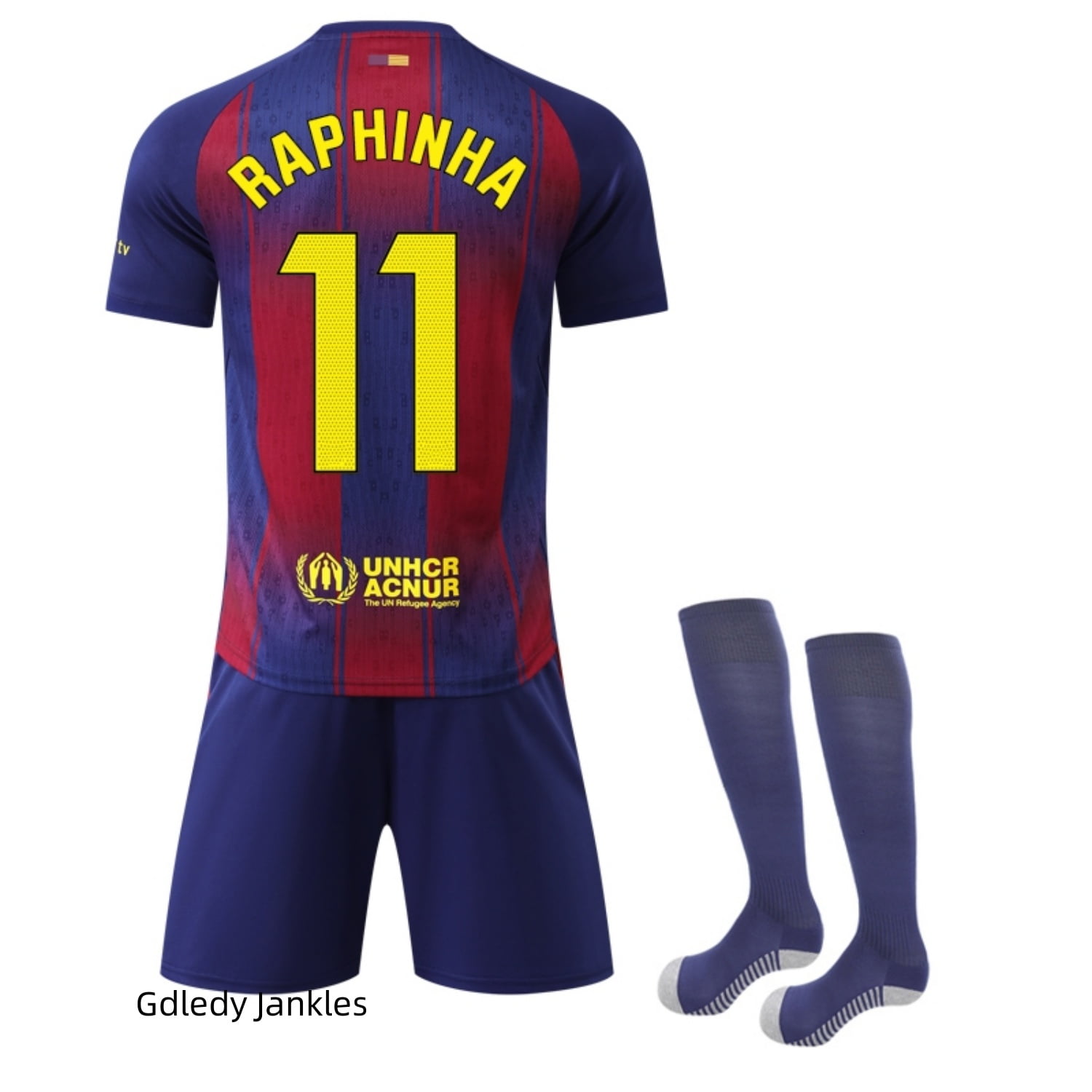 Barcelona 25/26 Authentic #11 Raphinha Home Soccer Kit