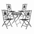 thumbnail image 1 of Barcelona Bistro Set in Rustic Matte Black includes 28" Table and 4 Chairs by Chivari, 1 of 15