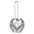 thumbnail image 1 of Barcelona Cathedral Soccer Statue Spain Car Keychain Heart Pendant Ornament Charm, 1 of 3