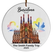 Barcelona Christmas Ornament, Collection of City Travel Souvenirs for Family and Friends, Christmas Tree Ornament City Travel, Trips of The Year, Christmas Ornament 2025
