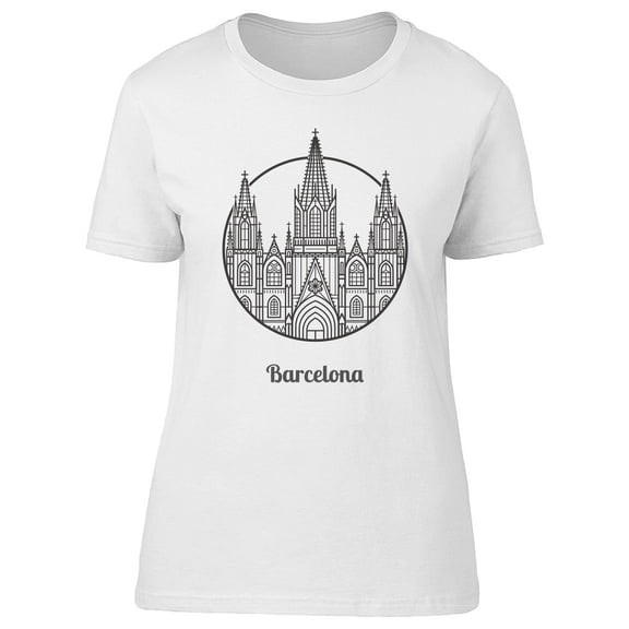 Barcelona City Doodle T-Shirt Women -Image by Shutterstock, Female Medium