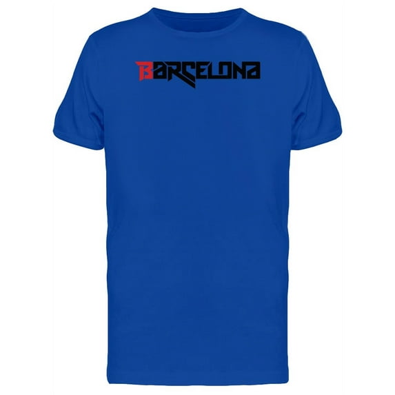 Barcelona City Typography T-Shirt Men -Image by Shutterstock, Male Medium