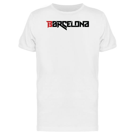 Barcelona City Typography T-Shirt Men -Image by Shutterstock, Male XX-Large