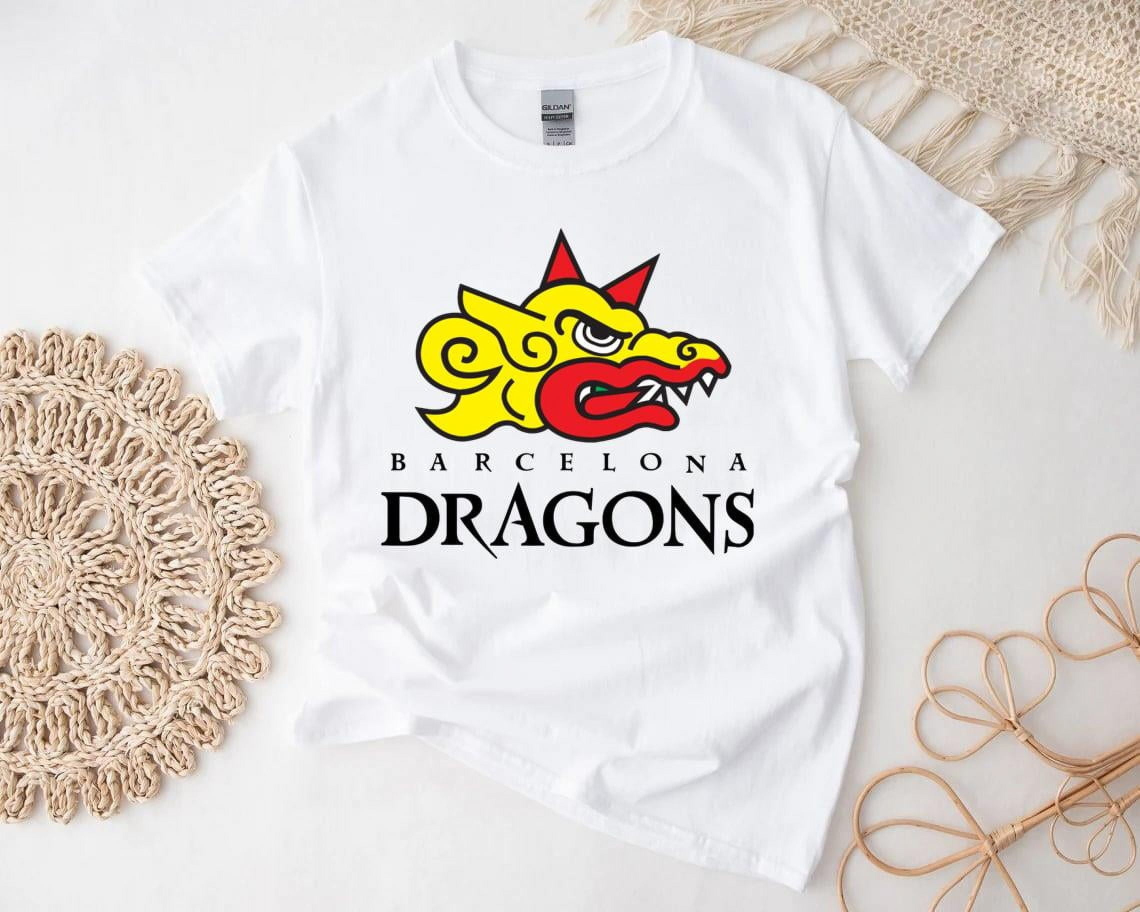 Barcelona Dragons Football Team Retro Sports Fan T-Shirt, for men ...