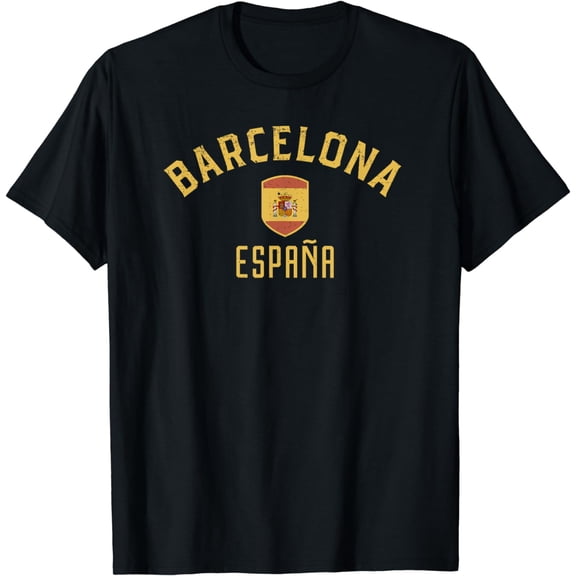 Barcelona Espana - Barcelona Spain T-ShirtMen and women, Black T-shirt, size: Extra large