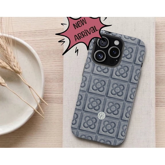 Barcelona Flower Geometric Design Case iPhone 17 16 15 14 13 12 11 Pro Max