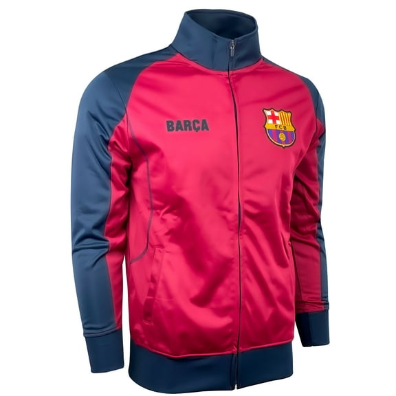 Barcelona Jacket For Adults And Kids, Licensed FC Barcelona Track Jacket (L)