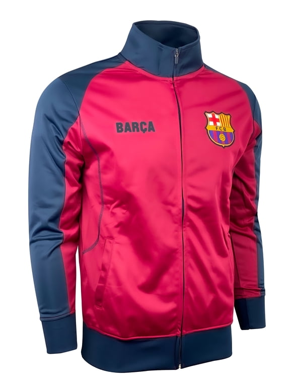 Barcelona Jacket For Adults And Kids, Licensed FC Barcelona Track Jacket (M)