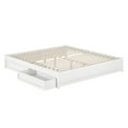 thumbnail image 1 of Barcelona King Panel Platform Bed with 2 Storage Drawers in White, 1 of 5