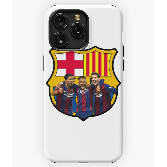 Barcelona Logo with Messi Neymar and Suárez MSN Trio H1526 Premium Durable Case for iPhone 17 16 15 14 13 12 11 Pro Max – Unisex Style