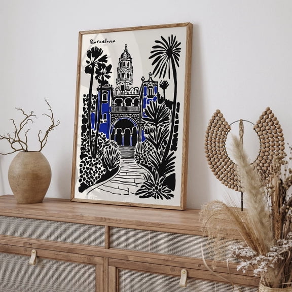 Barcelona Palau Music Architecture Unframed Paper Print