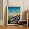 thumbnail image 1 of Barcelona Park Guell Art Travel Wall Decor, Unframed Paper Poster 8x10in, 1 of 4