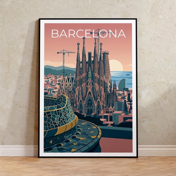 Barcelona Sagrada Familia Wall Art Print, Iconic Spanish Architecture ...
