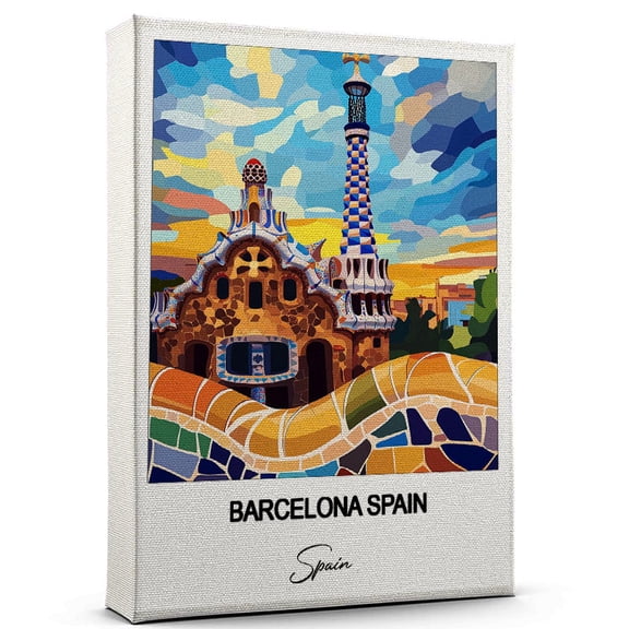 Barcelona Spain Travel Wall Decor  Scenic Travel Canvas Print of Spain Canvas  Beautiful Gift for Home, Office, or Living Space