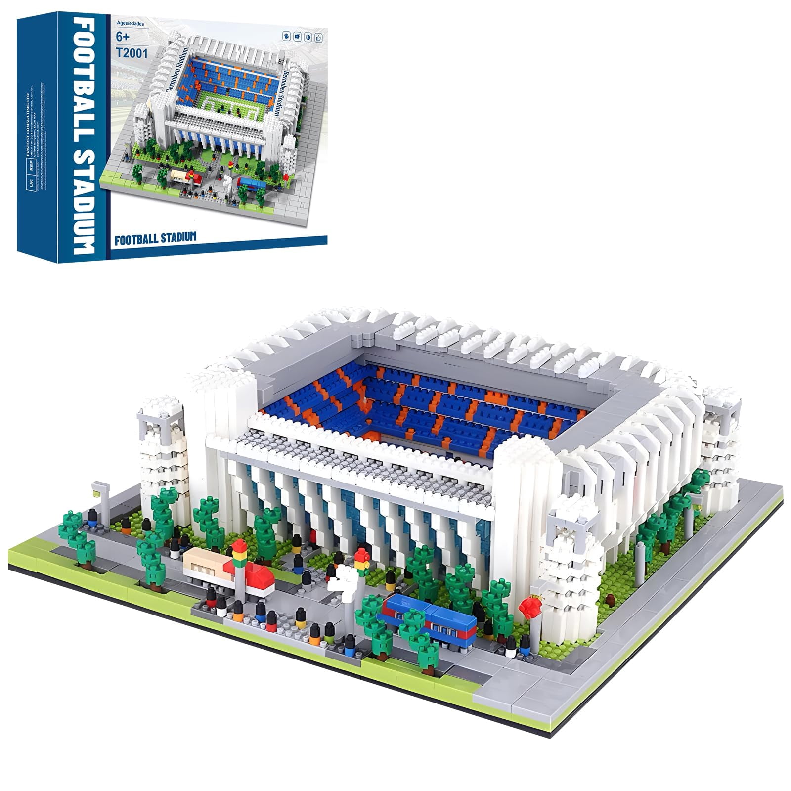Barcelona Style Soccer Stadium Building Blocks Sets Toys Football Architecture Model Kits Gifts for Adults Kids Boys 3500+Pieces