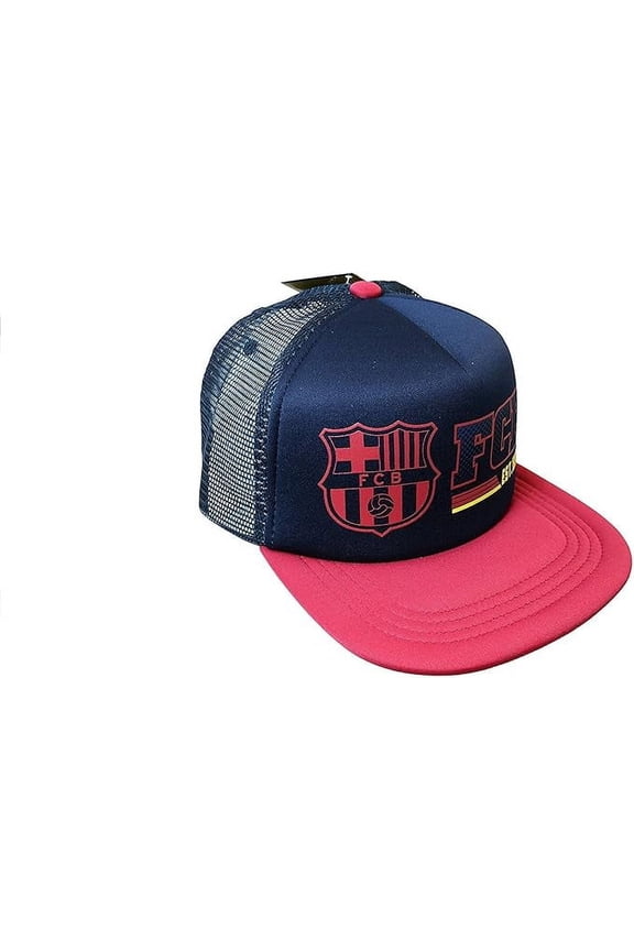Barcelona Trucker Hat, Snapback, Blue/Red, Licensed