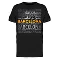 thumbnail image 1 of Barcelona Words Cloud  T-Shirt Men -Image by Shutterstock, Male XX-Large, 1 of 2