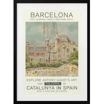 Barcelona print Framed Art Modern Wall Decor