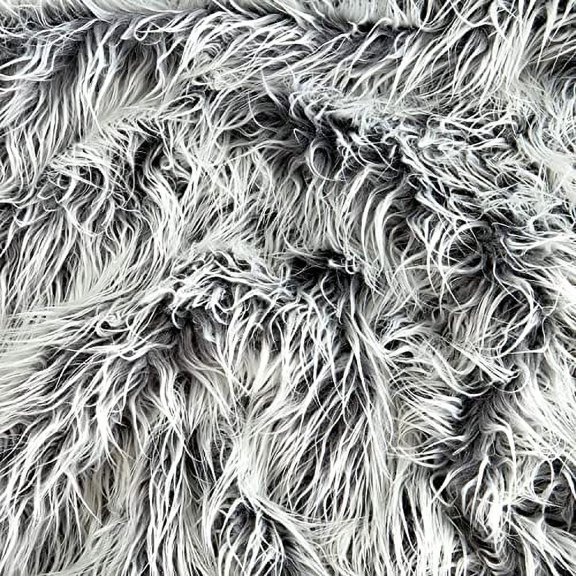 Barcelonetta | Faux Fur Squares | Mongolian Fur Fabric Cuts, Patches | Craft, Costume, Camera Floor & Decoration (Grey Frost, 10" X 10")