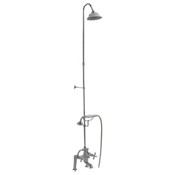 Barclay 4062-MC-CP Tub Filler with Diverter, Hand Shower & Riser Polished Chrome