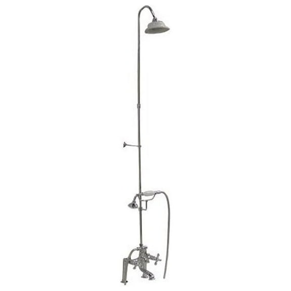 Barclay 4062-MC-CP Tub Filler with Diverter, Hand Shower & Riser Polished Chrome
