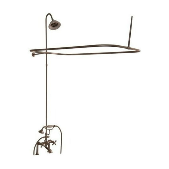 Barclay 4063-MC-BN Rectangular Shower Unit with Elephant Spout Brushed Nickel
