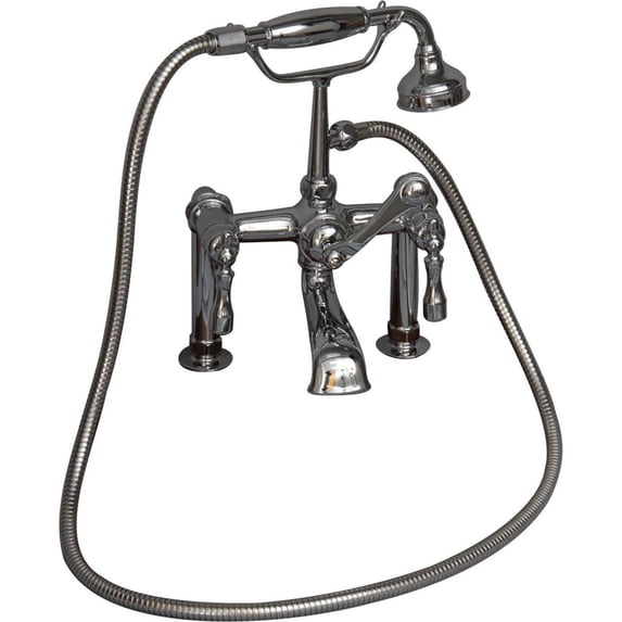 4603-ml2-cp elephant spout hand shower 60hose mounts metal lever handles chrome polish