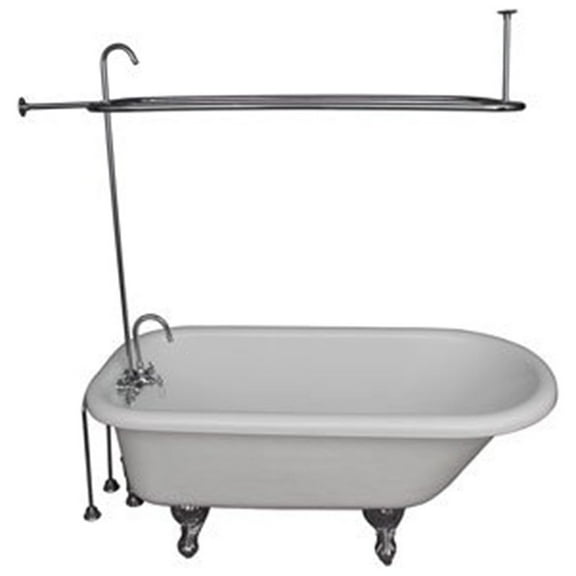 Barclay 67" x 29.5 Soaking Bathtub Kit, Color: Chrome, 67"L x 29.5"W x 24.5"H
