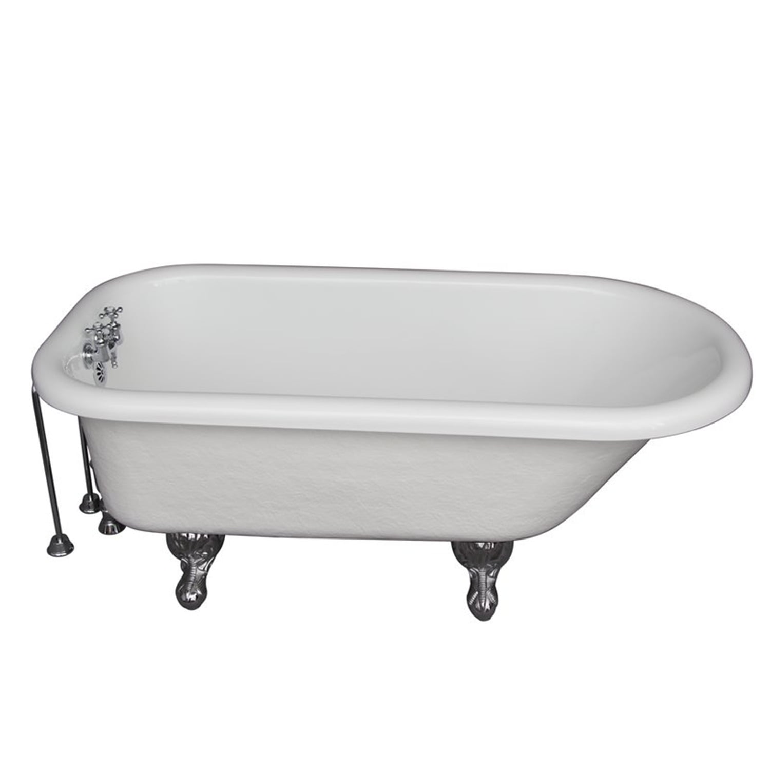 67'' White Acrylic Clawfoot Freestanding Soaking Tub