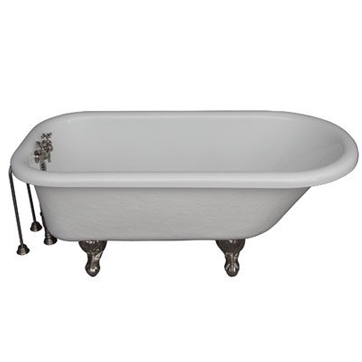 67'' White Acrylic Clawfoot Freestanding Soaking Bathtub