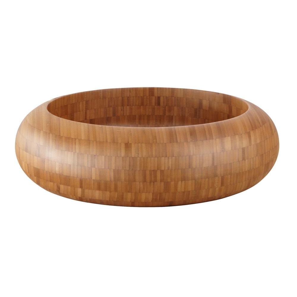 16.5" Round Light Brown Bamboo Vessel Sink