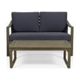 thumbnail image 1 of Barclay Acacia Wood Outdoor Loveseat and Coffee Table Set, Gray, Dark Gray, 1 of 13