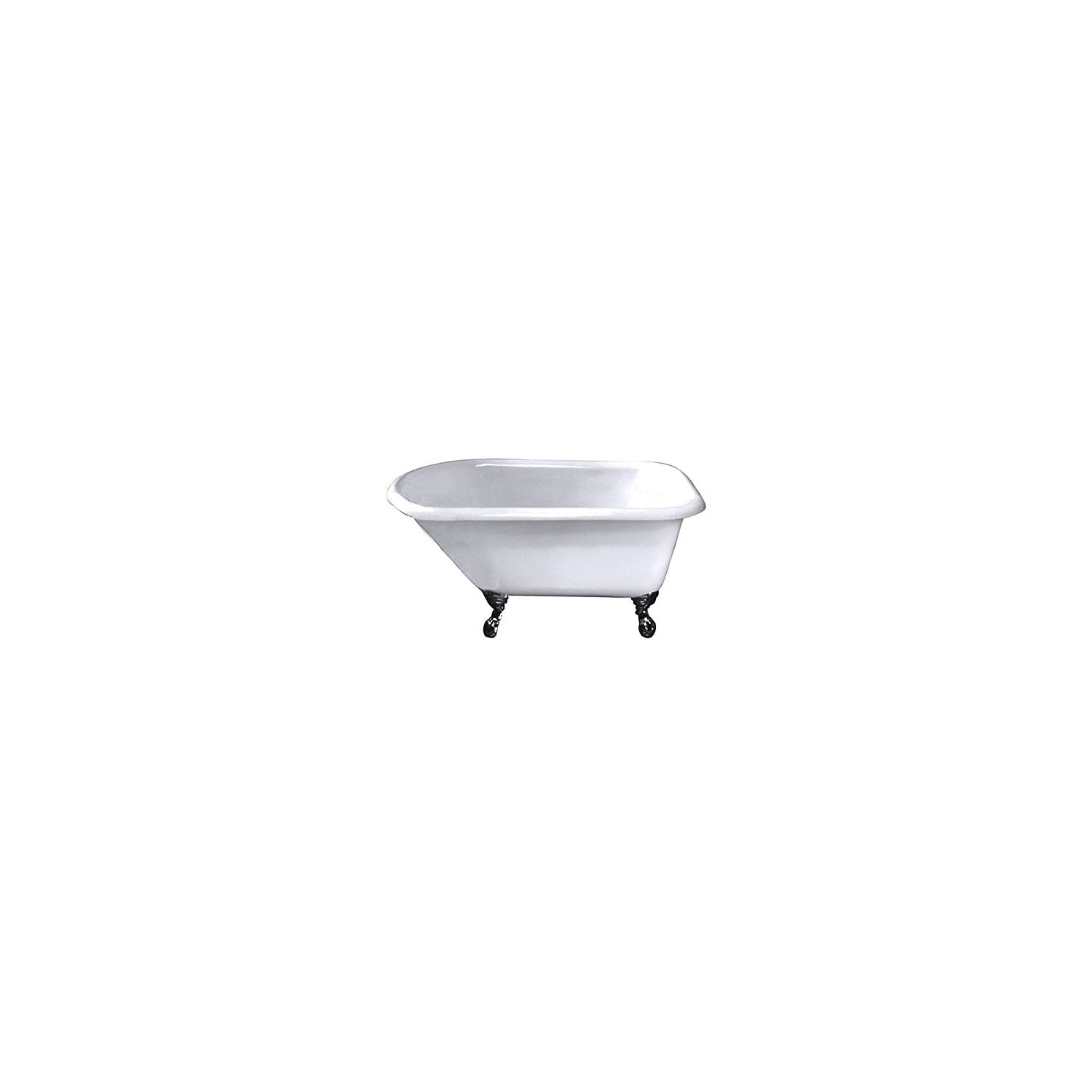Addison 48'' White Cast Iron Clawfoot Soaking Bathtub