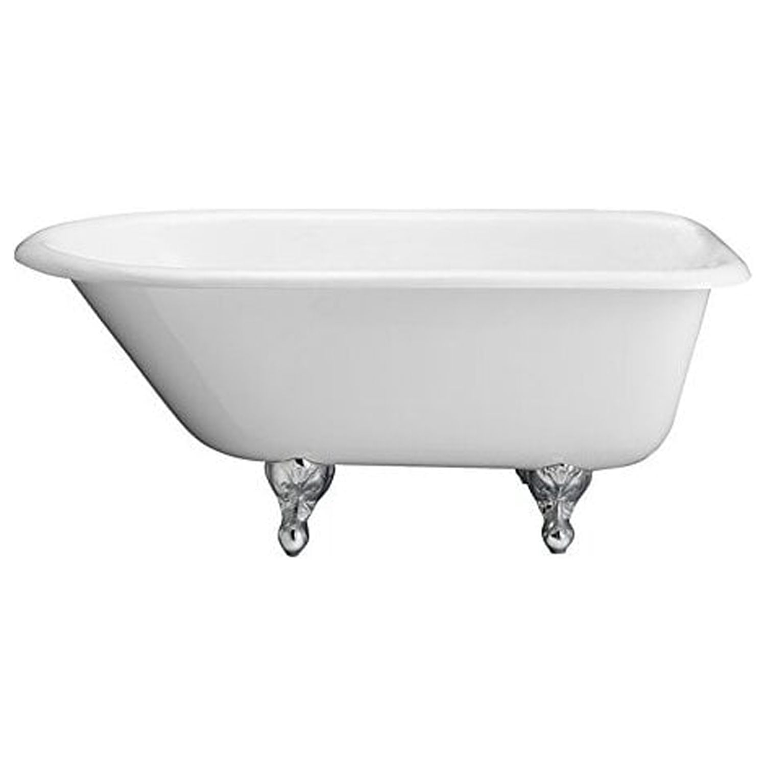 54" White Cast Iron Clawfoot Freestanding Soaking Tub