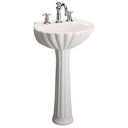 Barclay Bali Vitreous China 19'' Pedestal Bathroom Sink with Overflow