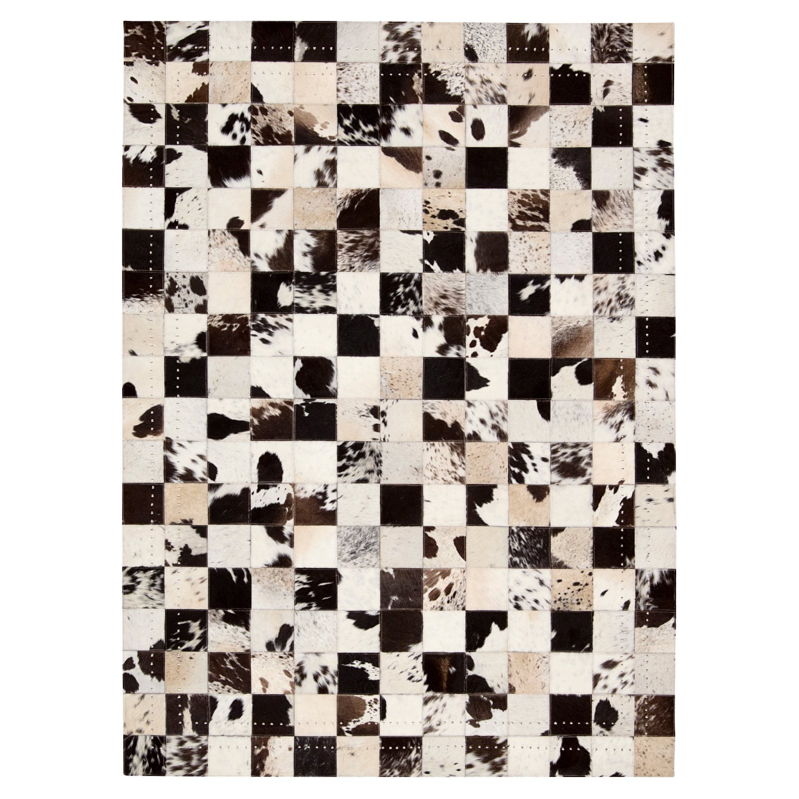 Tuxedo Elegance Handmade Cowhide 8' x 11' Area Rug