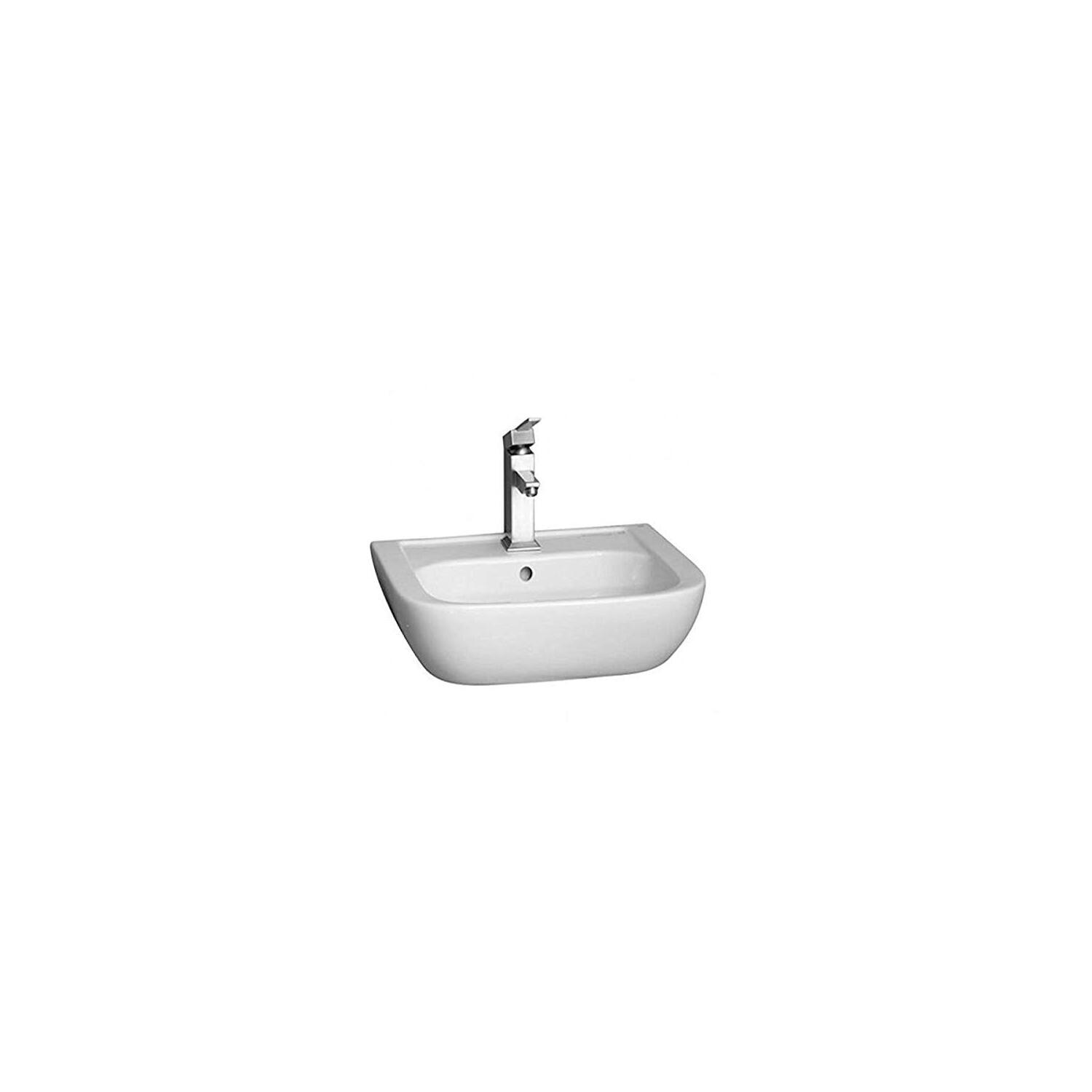 White Vitreous China Oval Pedestal Sink with Overflow