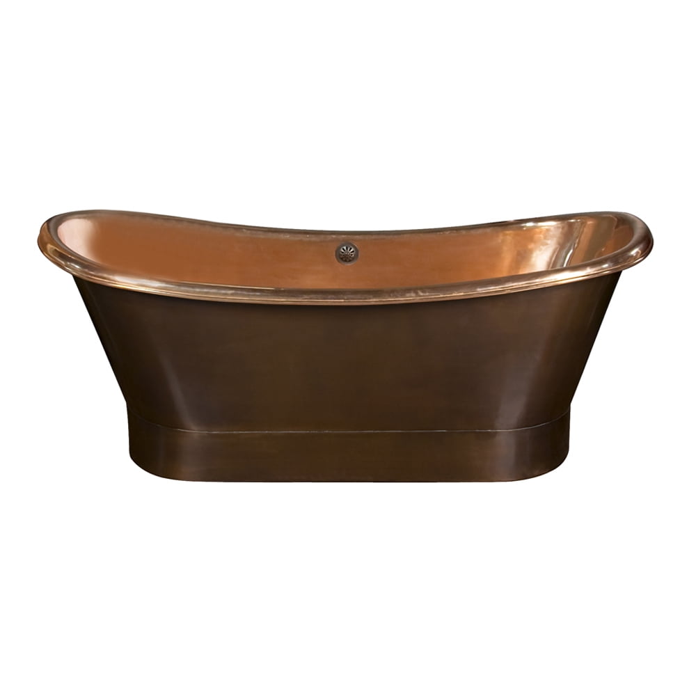 Luxurious Copper Clawfoot Double Slipper Freestanding Bathtub