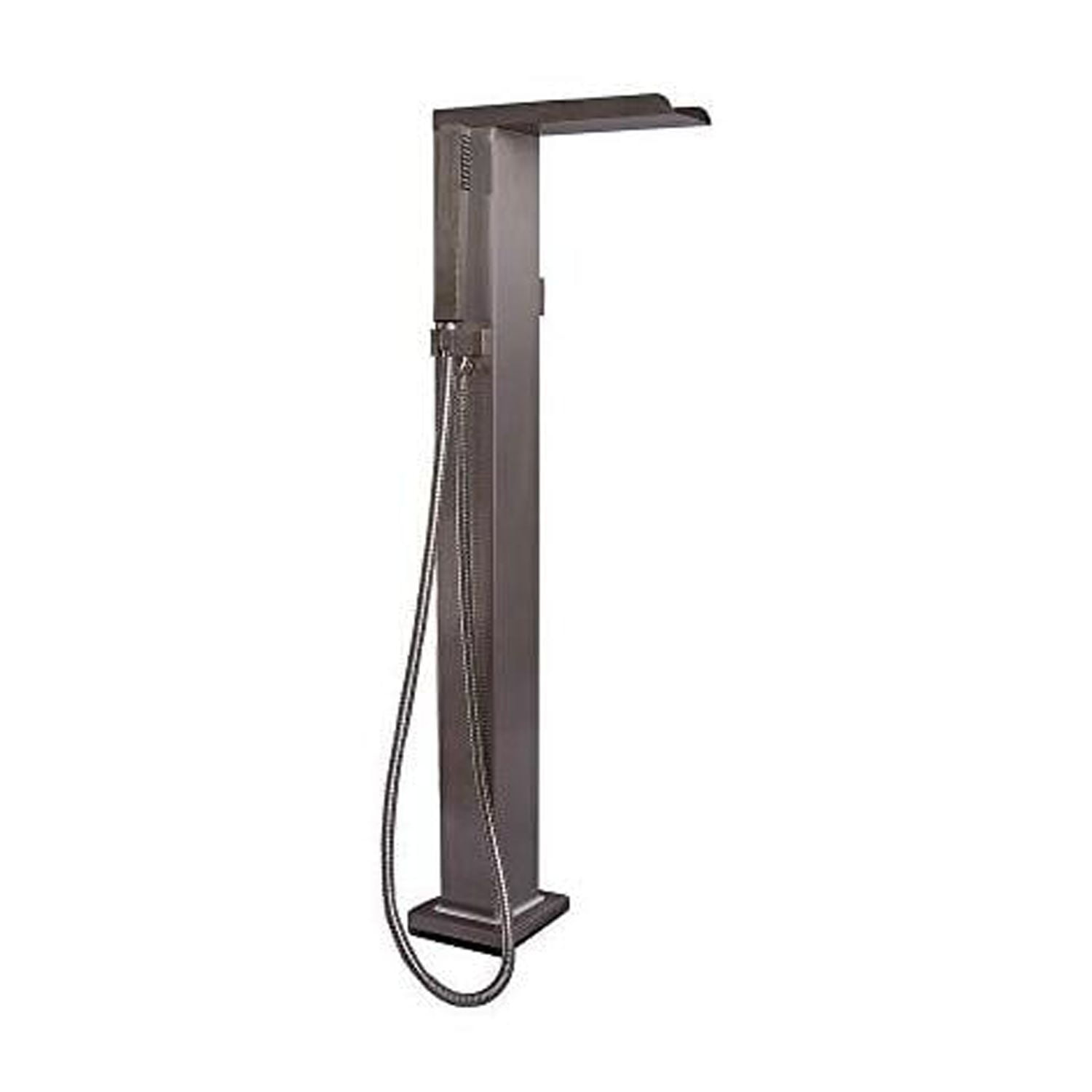 Brushed Stainless Steel Freestanding Tub Filler with Handshower
