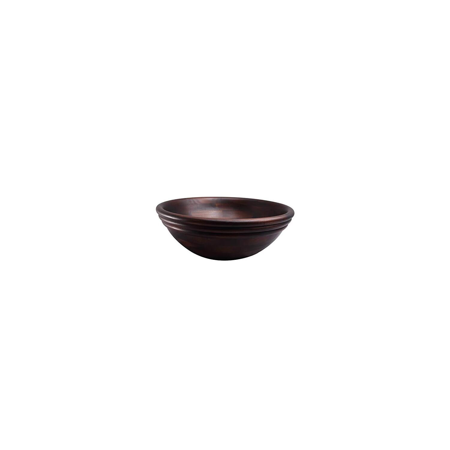 Mahogany Round Wooden Vessel Sink for Above-Counter Installation